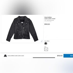 NWT Women’s faux Leather Black Jacket